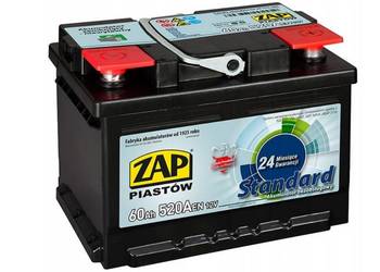 Akumulator ZAP Standard 60Ah 520A niska PRAWY PLUS