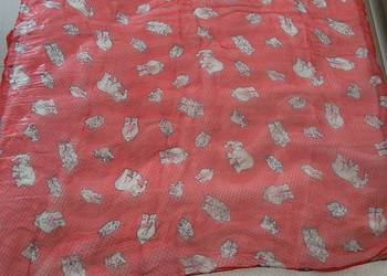 Czerwona chusta apaszka bandamka wzór słonie