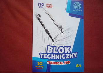 Blok Techniczny biały Format A4