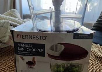 Nowy Ręczny Mini Chopper Ernesto 650 ml – sekaczka do warzyw, ziół, orzechó