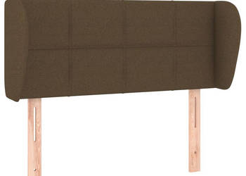 Zagłówek uszak ciemnobrązowy 83x23x78/88 cm tkanina WM-3117121