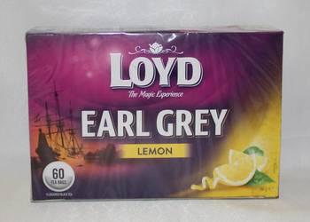 Herbata earl grey Loyd o smaku cytryna 60 t. cytrynowa