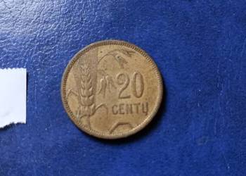 Stare monety 20 cent 1925 Litwa Stare monety 20 cent 1925 Litwa