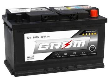 Akumulator GROM AGM 80Ah 800A Włocławek ul. Kaliska 61