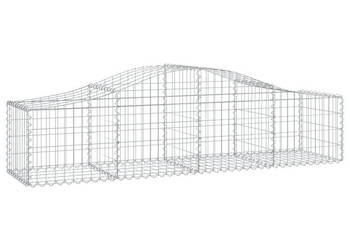 Kosze gabionowe 6 szt 200x50x40/60 cm galwanizowane żelazo WM-3145581