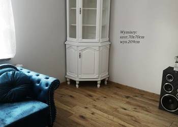 Komoda LOFT Witryna Narożna 70 Ludwik Śliczna Biały Dąb Bekas