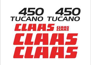 Naklejki Claas Tucano 450 mocny klej, odporne, laminat UV