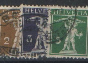 Zn. Szwajcaria Mi 111 III, 2 II, 3 I  kas 1909