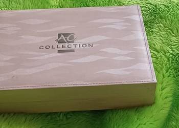 "AC COLLECTION" zestaw biżuterii z perłami i zegarkiem cyrkonie nowe