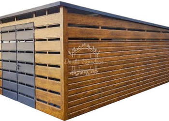 Wiata śmietnikowa Premium - Schowek 4x6m - brama ID912