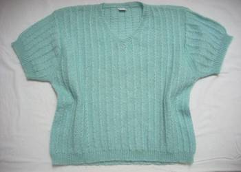 Turkusowy Sweter Bluzka Moherowy 42 44