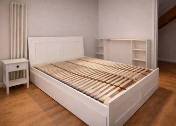 ikea lönset 160x200 łóżko ze stelażem i zagłówkiem BRIMNES