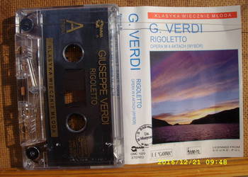 + G. VERDI--RIGOLETTO ; kaseta audio.