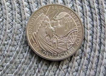 Niemcy 5 Marek 1984r - Mennicza z połyskiem - 150 lat Związku Celnego