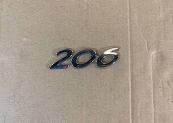 Emblemat znaczek napis peugeot 206