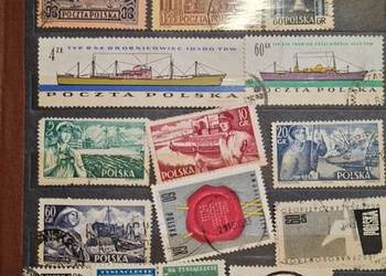 Znaczki pocztowe, klaser, różne