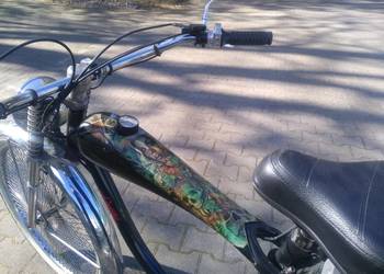 rower chopper jedyny w kraju  z silnikiem pomocniczym Sachs