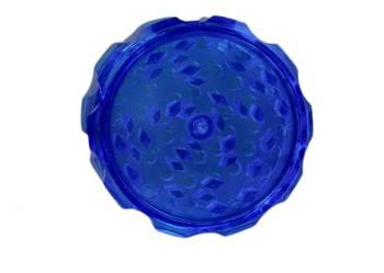 Elegancki Plastikowy Młynek do Suszu CBD Tytoniu 4-Częściowy Niebieski