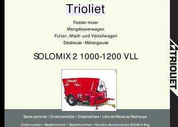 Trioliet SOLOMIX 2 1000 1200 VLL paszowóz katalog czesci zamiennych PL