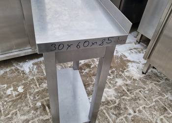 STÓŁ GASTRONOMICZNY PRZYŚCIENNY Z PÓŁKĄ 30/60/85