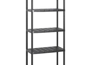 vidaXL Regał 5-poziomowy, czarny, 284x38x170 cm, plastik(SKU:3059860)