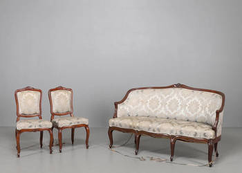 sofa + krzesłą Ludwik do renowacji SUPER CENA
