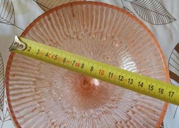 Szkło Ząbkowice, owocarka, patera J.S. Drost rozalinowa