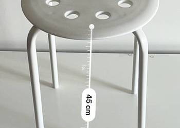 2x taboret IKEA MARIUS biały 45 cm
