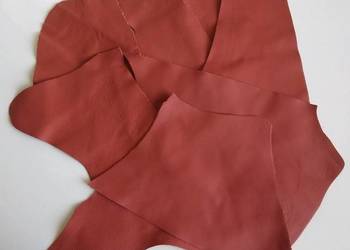 Skóra Licowa Włoska średnie i małe kawałki Brązowy Handmade