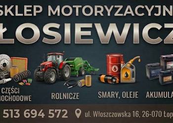 Sklep motoryzacyjny, części samochodowe, rolnicze sprzedaż