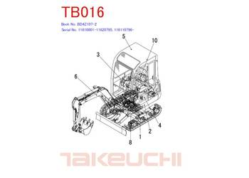 Takeuchi  koparka TB175, TB016 katalog części PL Takeuchi  koparka TB175, TB016 katalog części PL