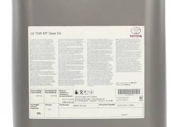 TOYOTA Olej przekladniowy LV 75W 20L 08885-81040 OE