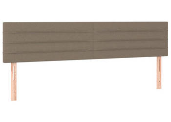 Zagłówek do łóżka z LED taupe 200x5x78/88 cm tkanina WM-3121778