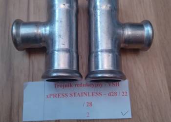 Trójnik redukcyjny - GEBERIT Mapress Edelstahl - d28-d22-d28