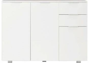 vidaXL Komoda na wysoki połysk, biała, 107x35x80,5 cm(SKU:283718)