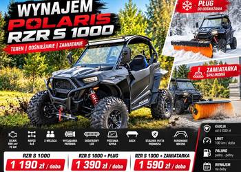 Polaris RZR S 1000 2022 – wynajem UTV 4x4 | pług | zamiatarka | Będzin