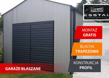 032 Garaż Blaszany , Garaże Blaszane , Wiaty , Hale , Konstrukcje - ESSTAL