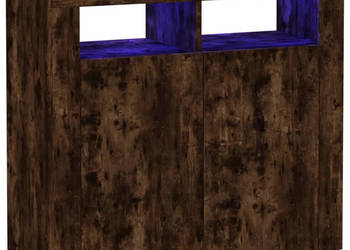 Szafka z oświetleniem LED przydymiony dąb 80x35x75 cm WM-815729