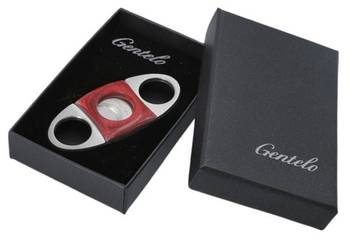 Srebrna Metalowa Obcinarka Do Cygara w Eleganckim Opakowaniu Prezentowym