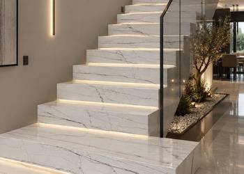 DIAMOND WHITE - Blaty, schody, parapety naturalny brazylijski kwarcyt