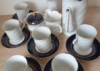 Porcelanowy kobaltowy zestaw GDR
