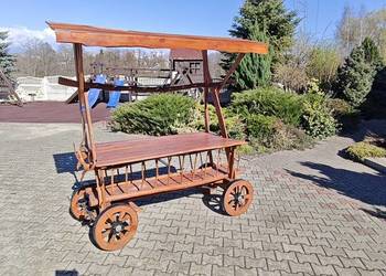 Wóz drewniany ogrodowy