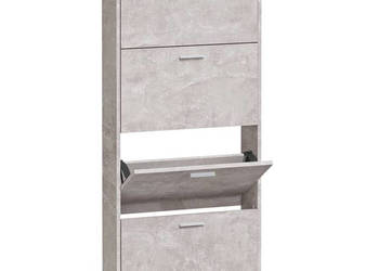 Szafka na buty szarość betonu 59x17x150 cm WM-342521