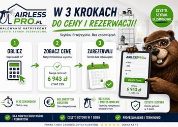 Malowanie natryskowe po tynkach | Ściany i sufity | AirlessPro.pl