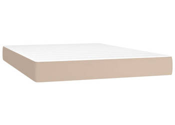 Materac kieszeniowy cappuccino 140x190x20 cm sztuczna skóra WM-347787