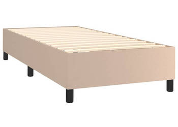 Łóżko kontynentalne z materacem cappuccino ekoskóra 90x190 cm WM-3137580
