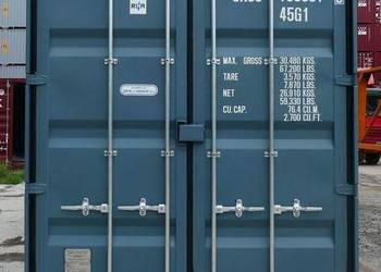 Kontener morski 40'HC, nowy, One Way, grafitowy, RAL7016