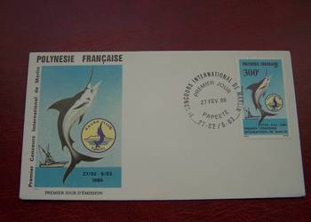 Polinezja Francuska 1986 FDC Fauna Ryby