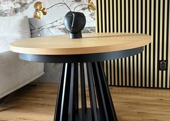 Stół okrągły z lamelami