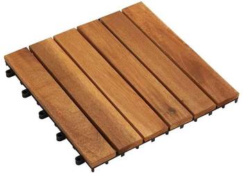 vidaXL Płytki tarasowe, 30 x 30 cm, drewno akacjowe(SKU:41584)